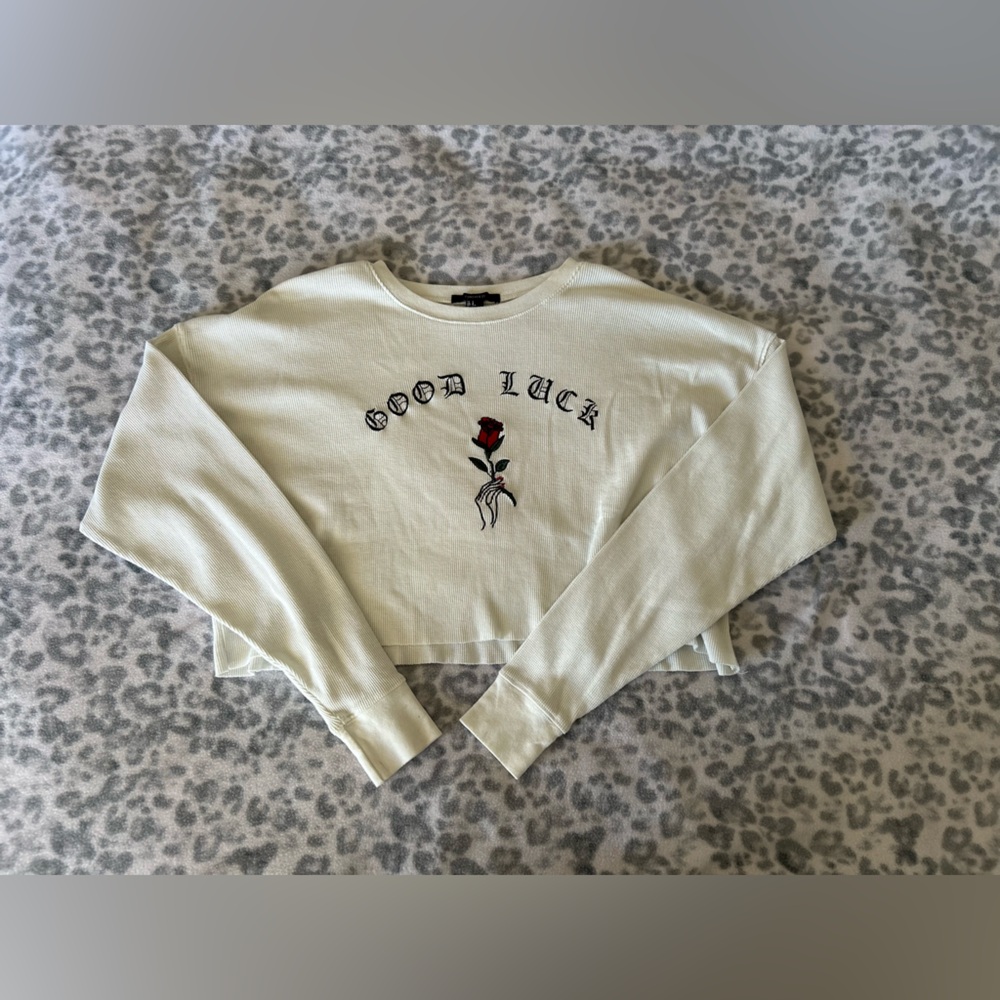 Forever 21 White Long Sleeve, Size S